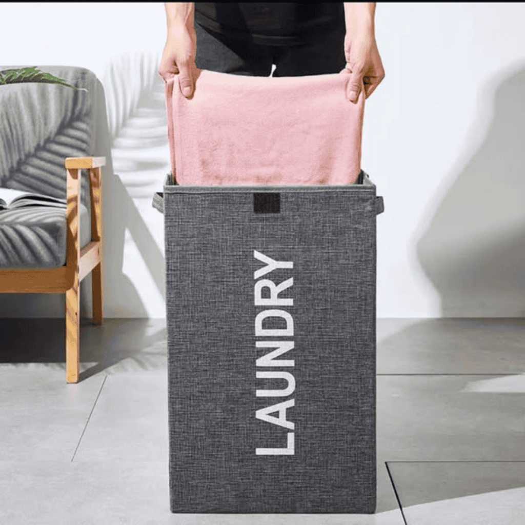 Foldable Laundry Basket with Lid and Handles