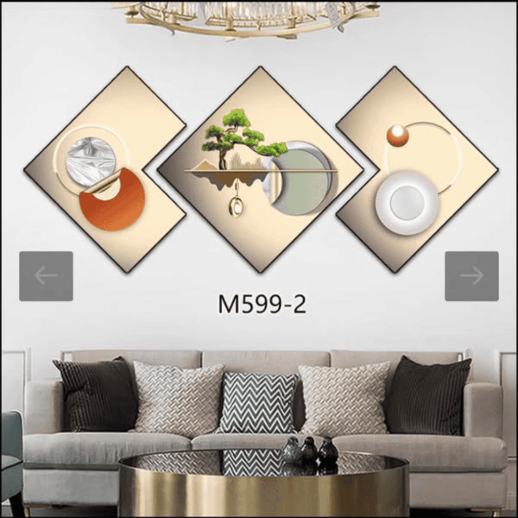 3 Piece 3D Abstract Art
