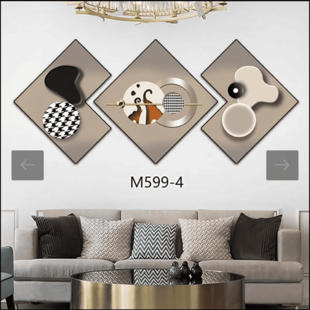 3 Piece 3D Abstract Art