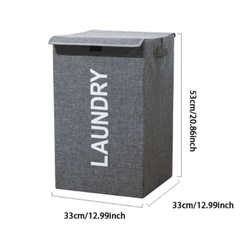 Foldable Laundry Basket with Lid and Handles