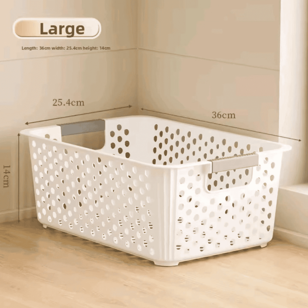 Large Capacity Plastic Storage Basket