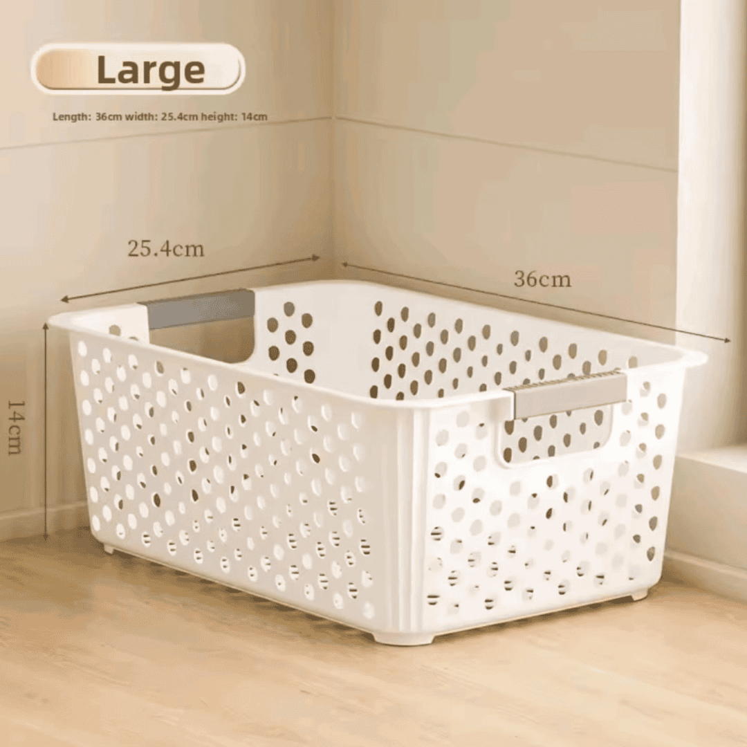 Large Capacity Plastic Storage Basket