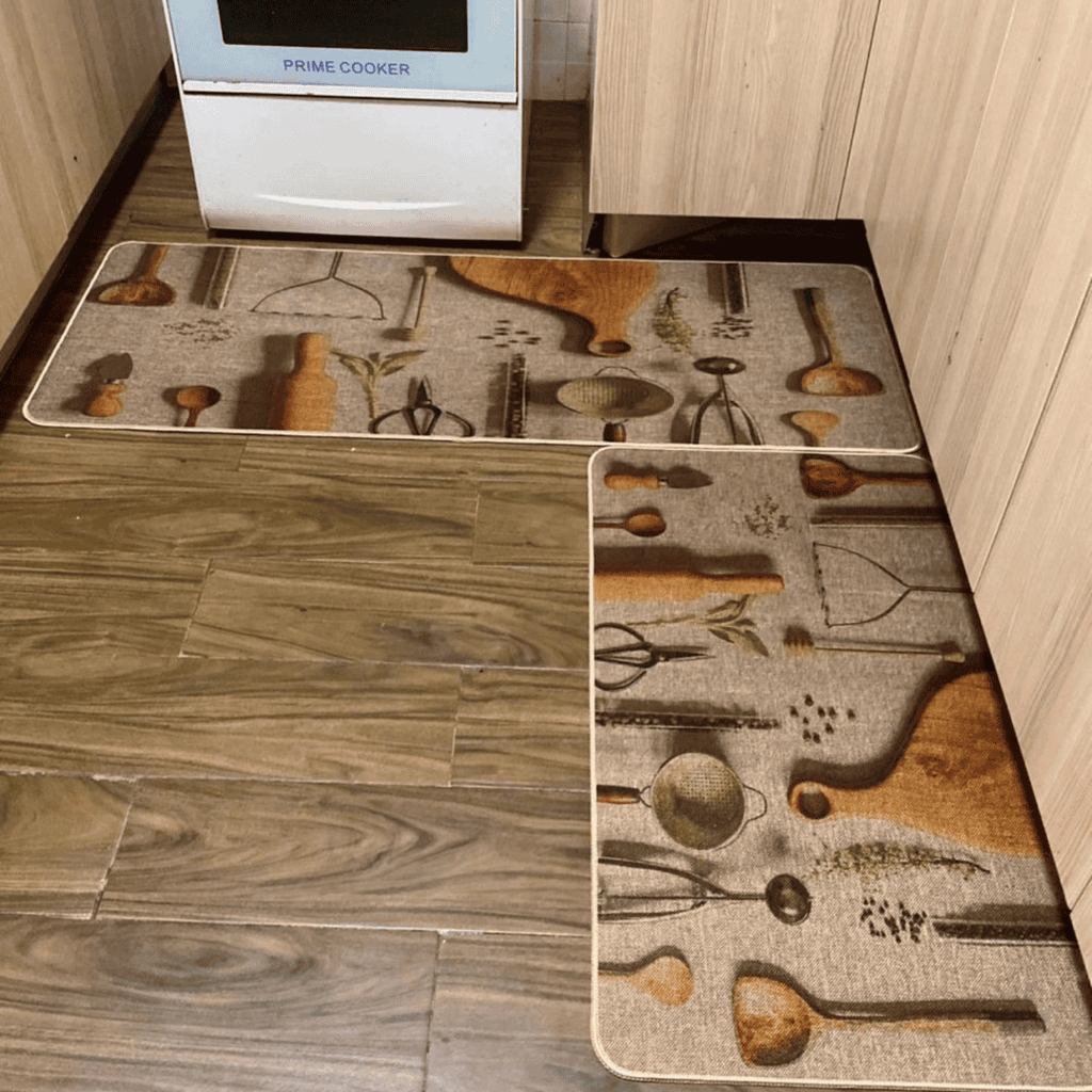 2pcs Rubber Kitchen Mats
