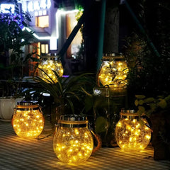 Solar Mason Jar Hanging Lights