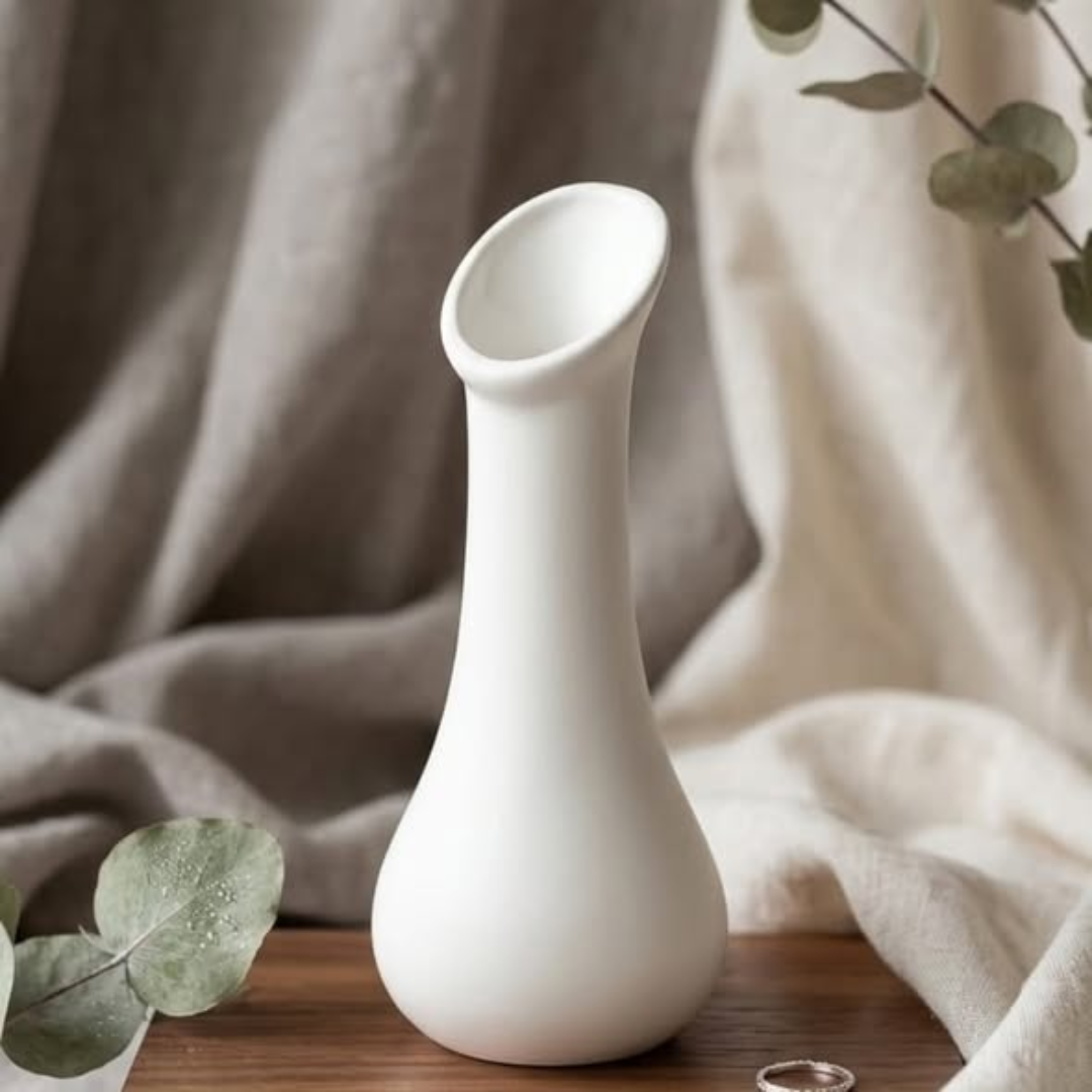 Ceramic nose flower vase small