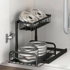 2 Tier Cabinet Spice Rack Organizer
