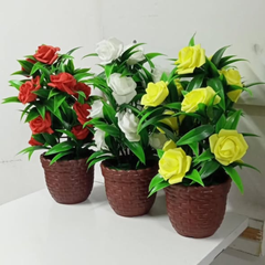 Plastic Artificial Rose Flower