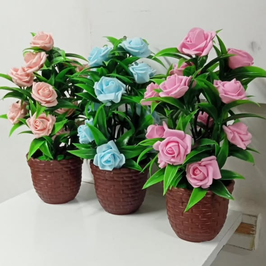 Plastic Artificial Rose Flower