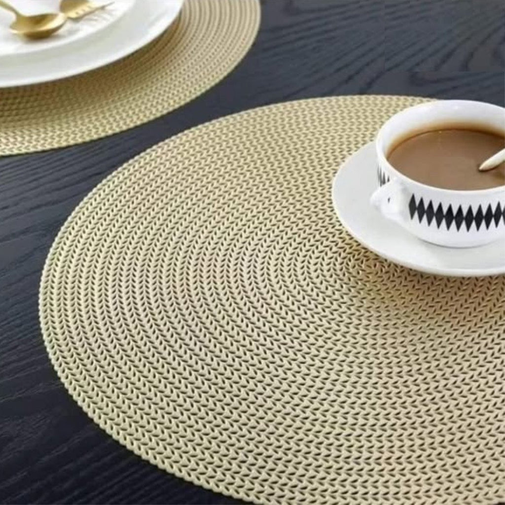 6pcs PVC Non-Woven Table Mats