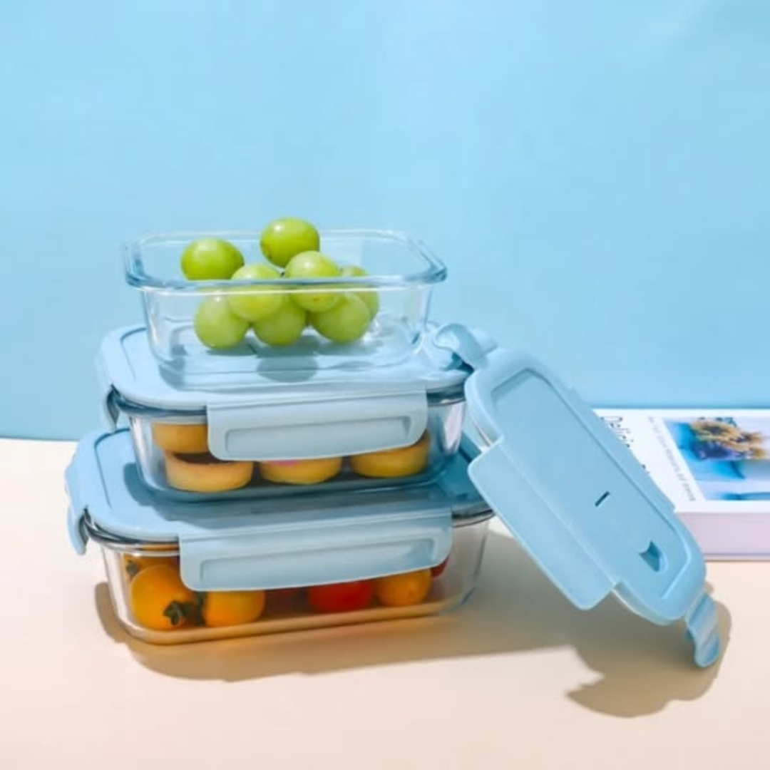 Large borosilicate Glass Container Food Storage