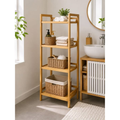 Bamboo 4-Tier Bathroom Rack
