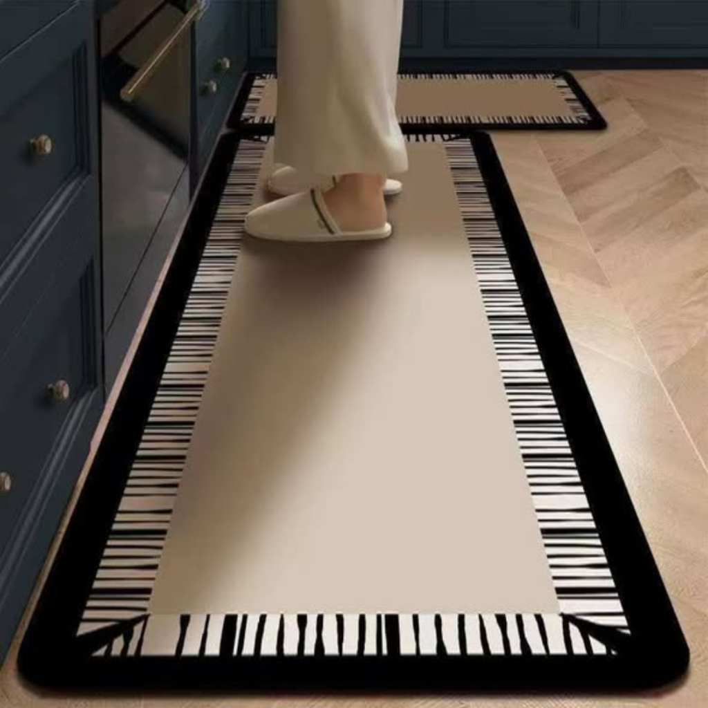 2Pcs Rubber Bottom Anti-Slip Kitchen Mats