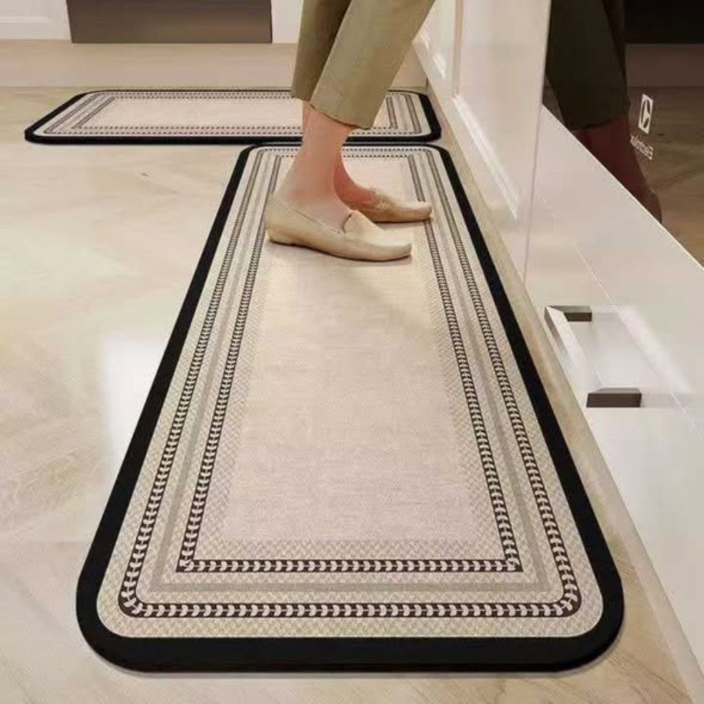 2Pcs Rubber Bottom Anti-Slip Kitchen Mats