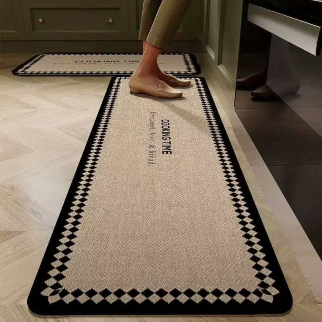 2Pcs Rubber Bottom Anti-Slip Kitchen Mats