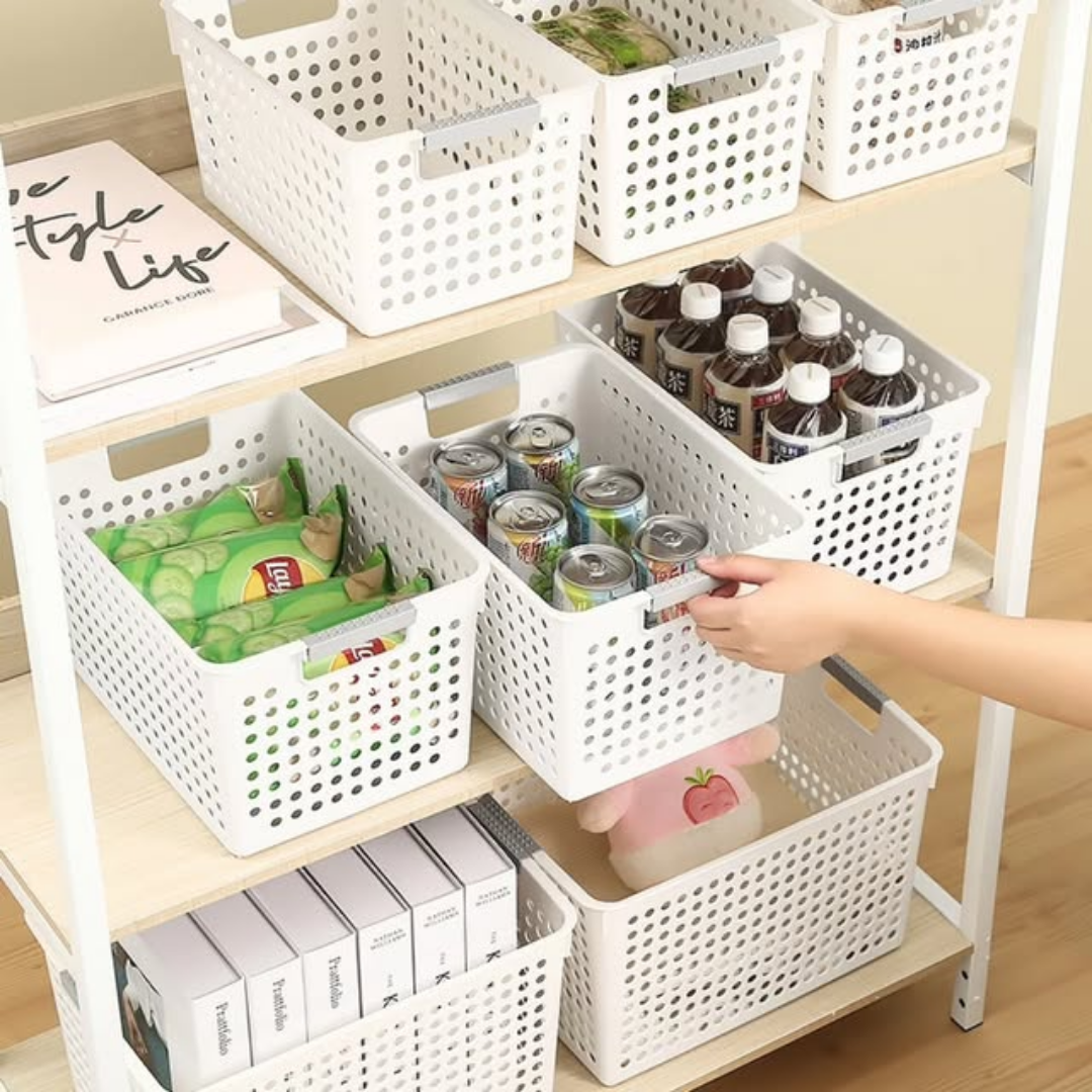 Large Capacity Plastic Storage Basket