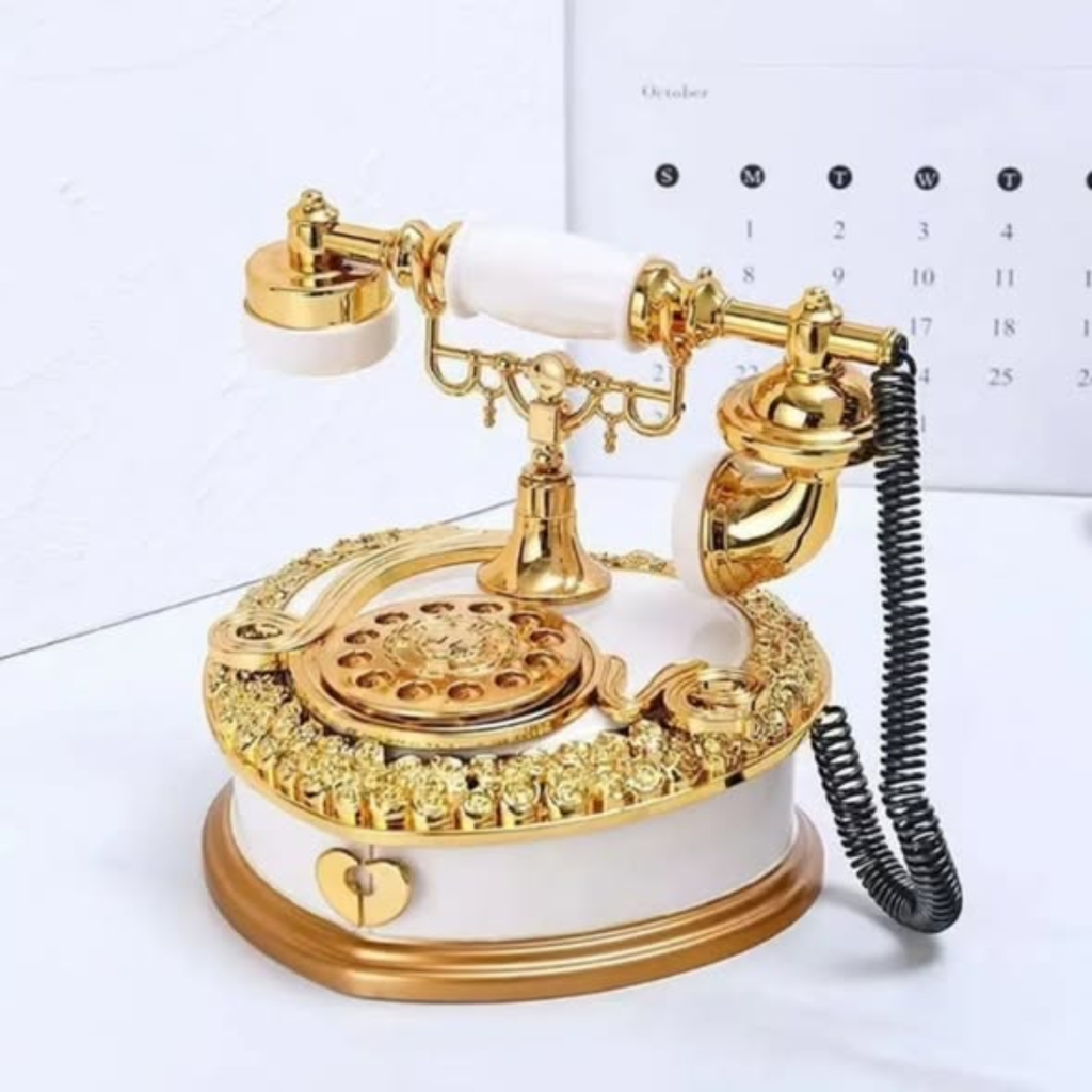 Telephone music box decor