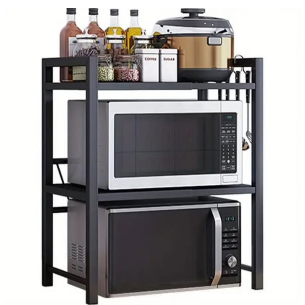 Double Layer Heavy Duty Adjustable Microwave Stand