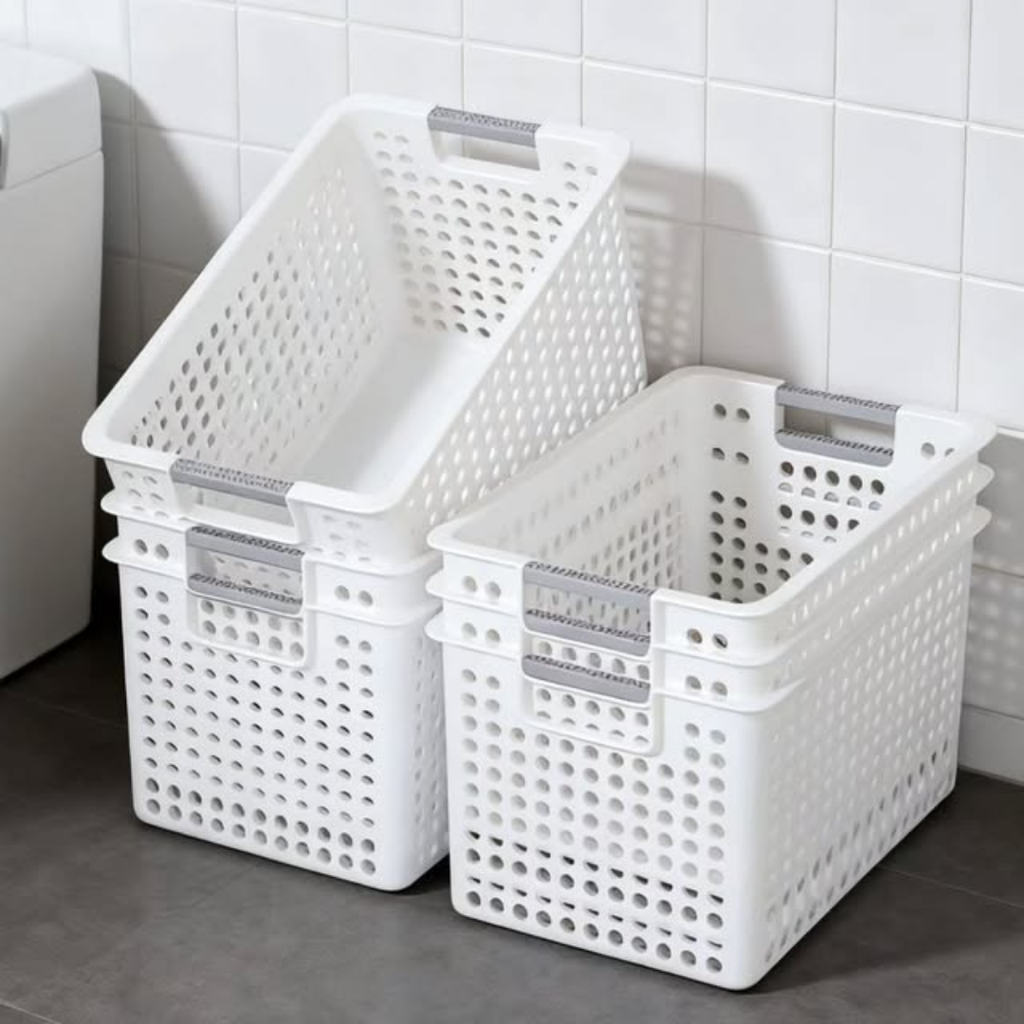 Large Capacity Plastic Storage Basket
