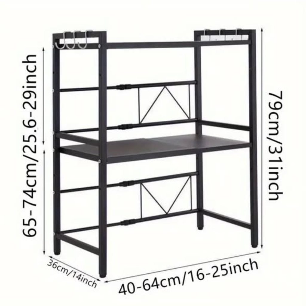 Double Layer Heavy Duty Adjustable Microwave Stand