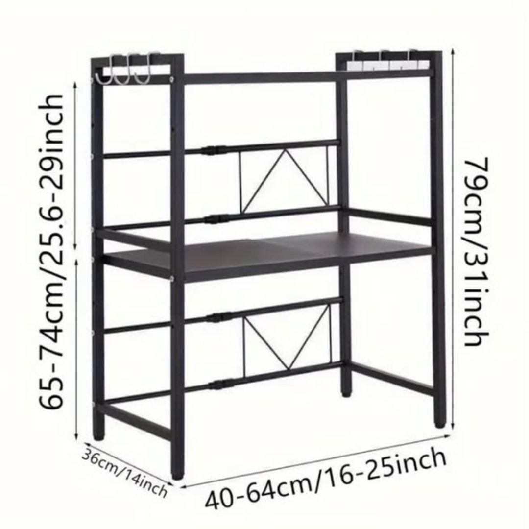 Double Layer Heavy Duty Adjustable Microwave Stand