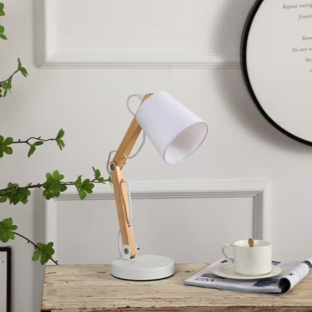 Adjustable Wooden Desk Lamp
