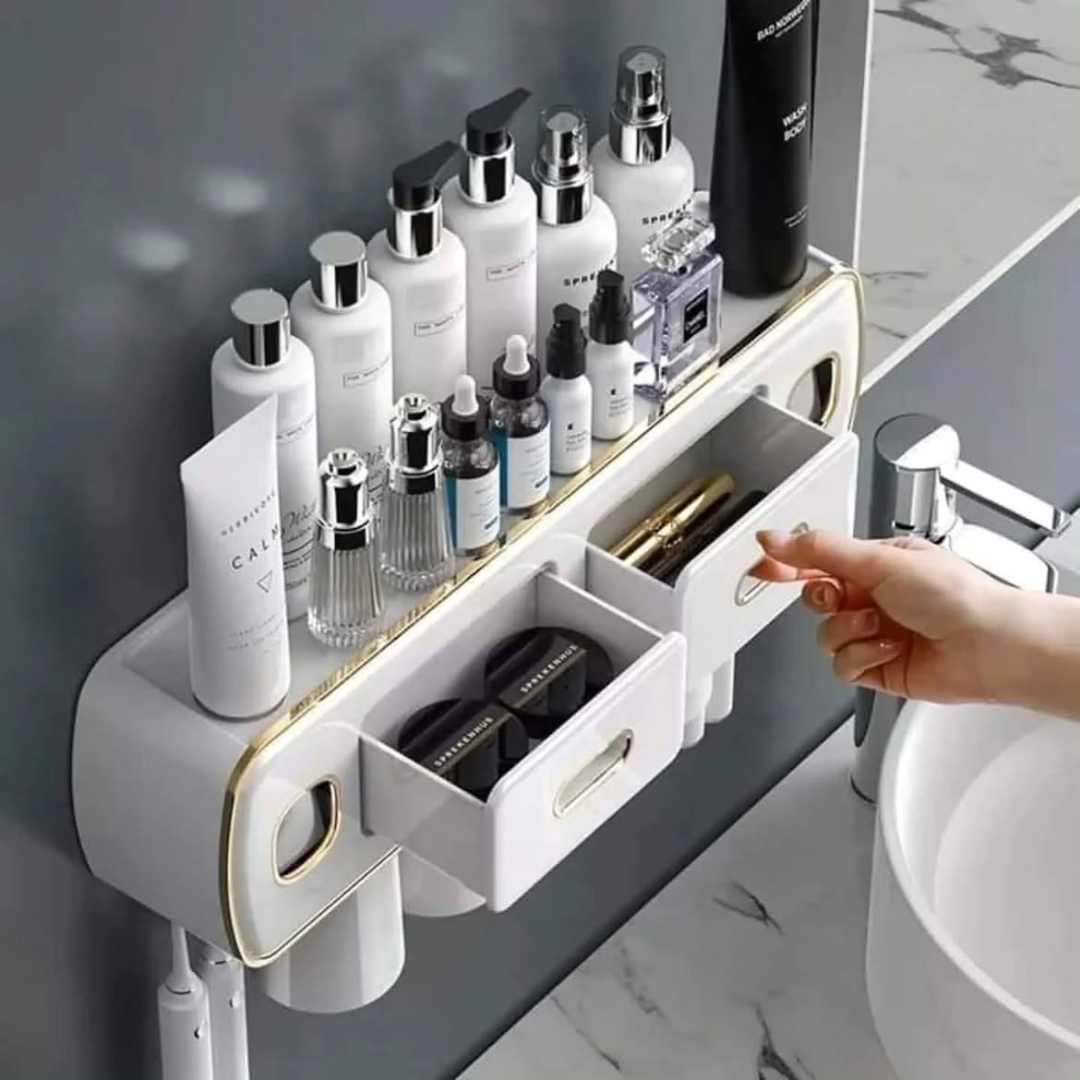 Wall-Mounted Toothpaste / Toothbrush Holder