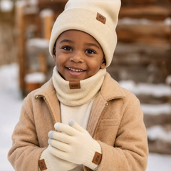 3pcs Kids Winter Hat Scarf and Gloves Set