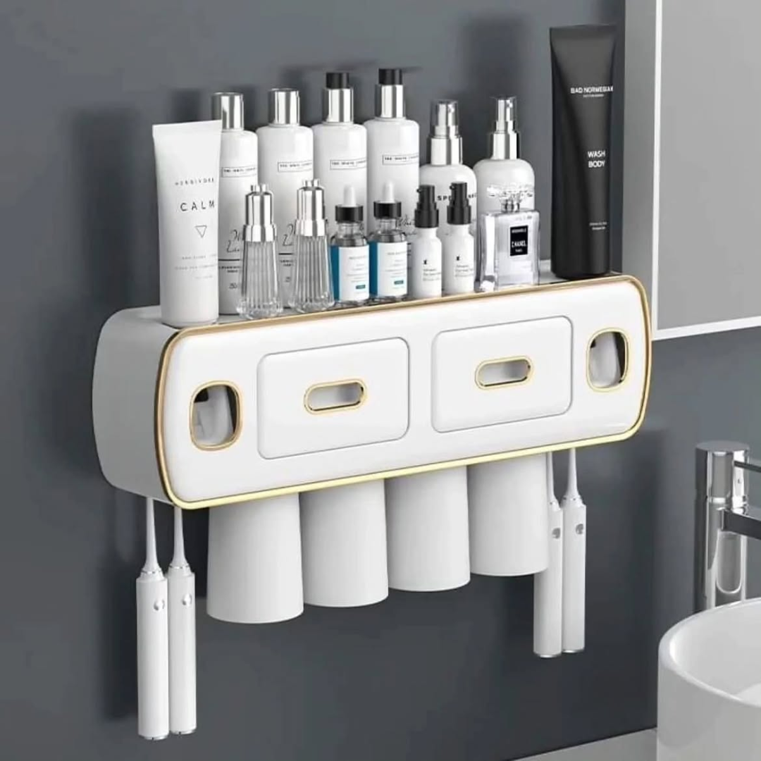 Wall-Mounted Toothpaste / Toothbrush Holder