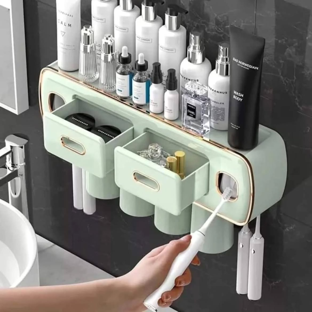 Wall-Mounted Toothpaste / Toothbrush Holder