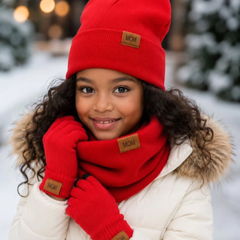 3pcs Kids Winter Hat Scarf and Gloves Set