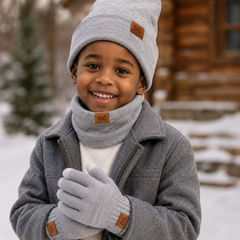 3pcs Kids Winter Hat Scarf and Gloves Set