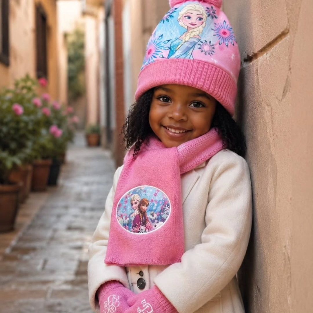 3pcs Frozen Themed Winter Hat Set[