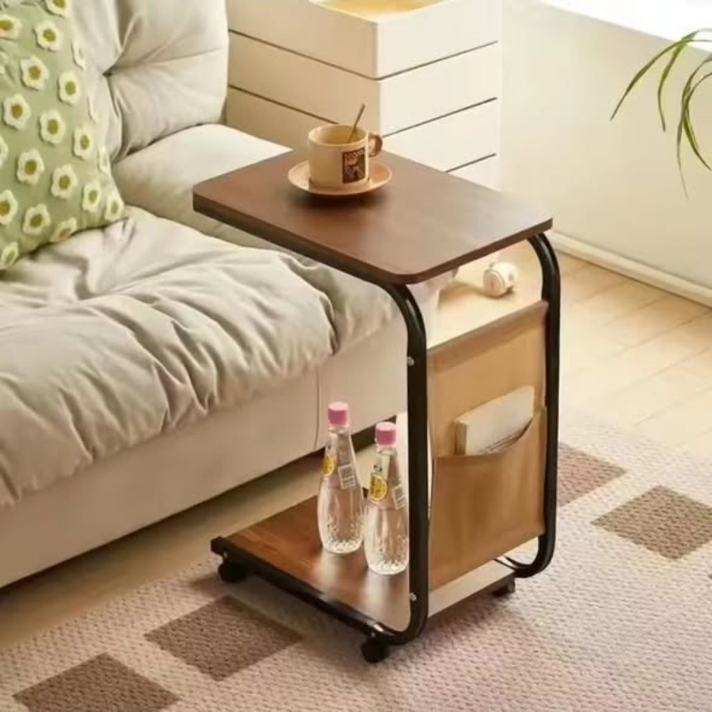 2 layer trolley side table