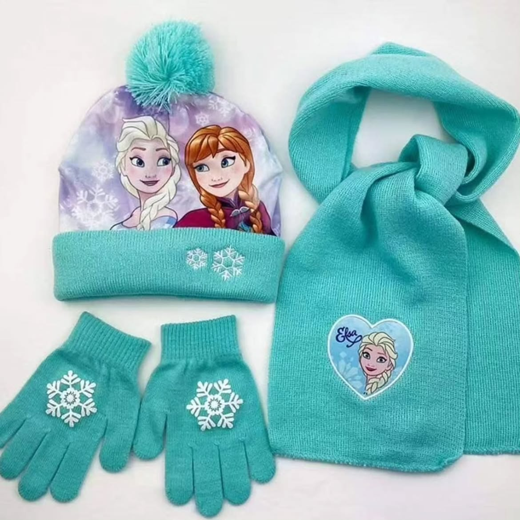 3pcs Frozen Themed Winter Hat Set[