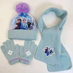 3pcs Frozen Themed Winter Hat Set[