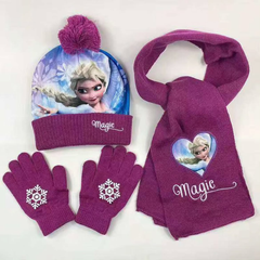 3pcs Frozen Themed Winter Hat Set[