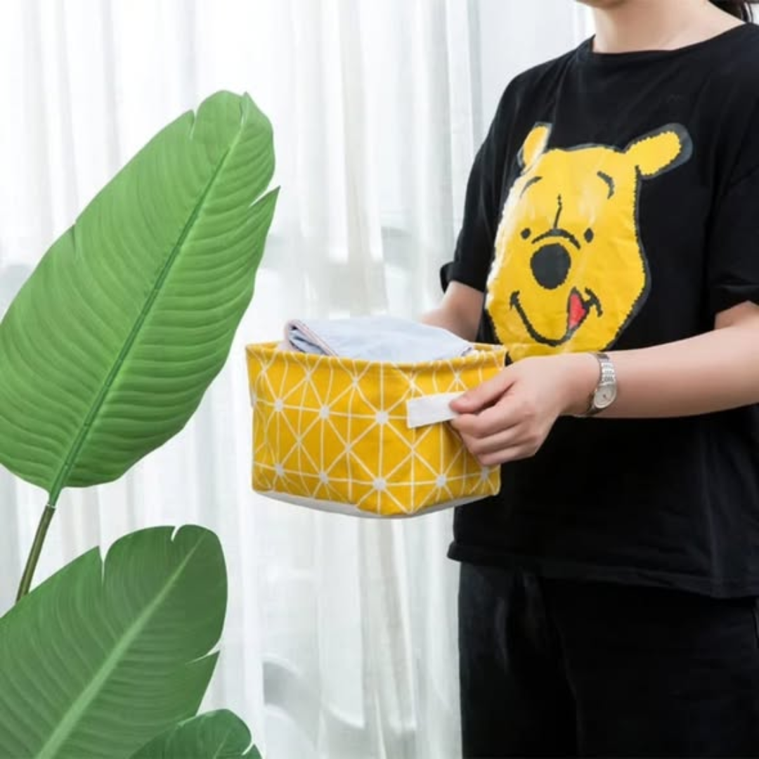 Nordic Style Geometric Pattern Storage Basket