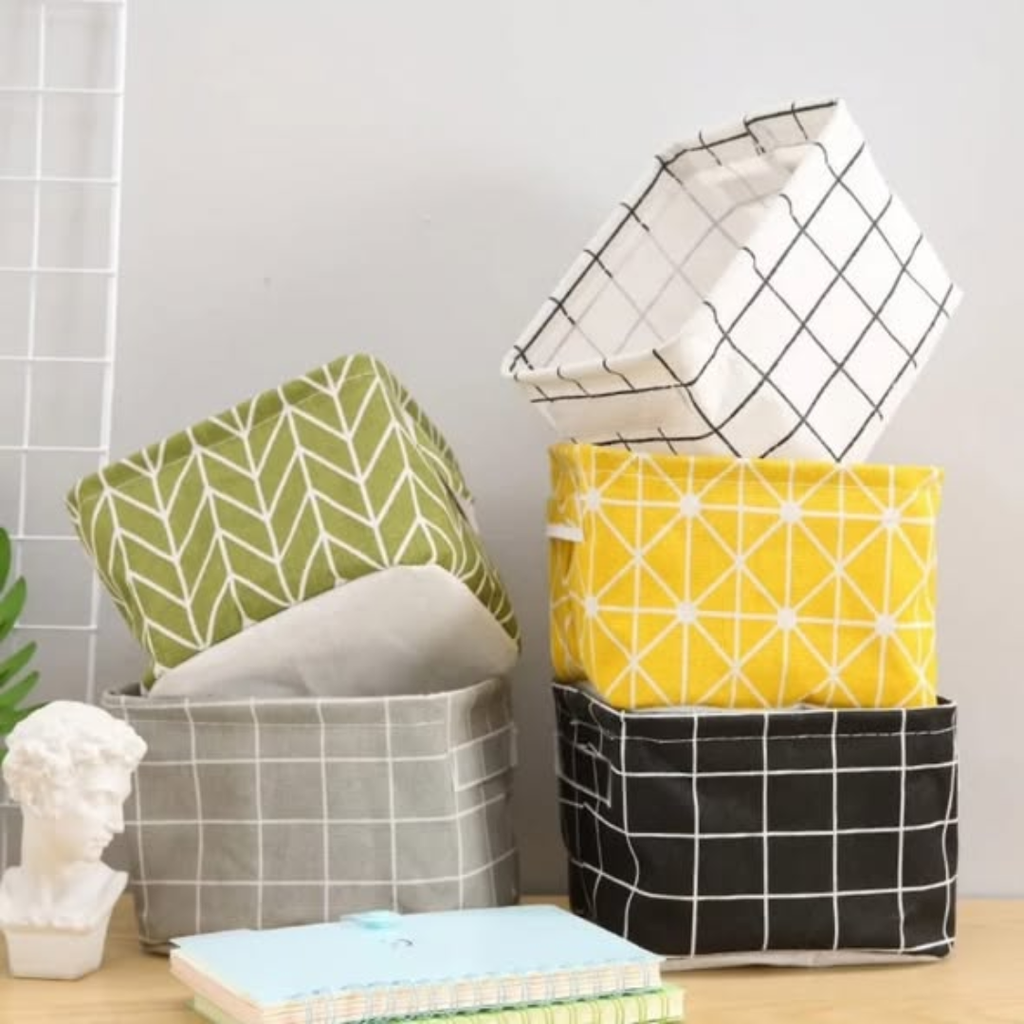 Nordic Style Geometric Pattern Storage Basket