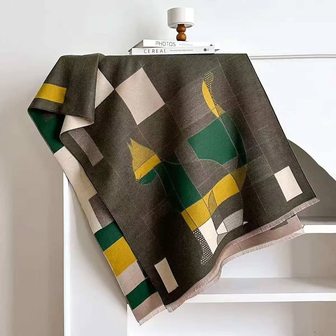 Double-Sided Cashmere Scarf for Women