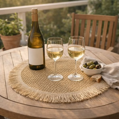 6PCS Round Jute Table Mat