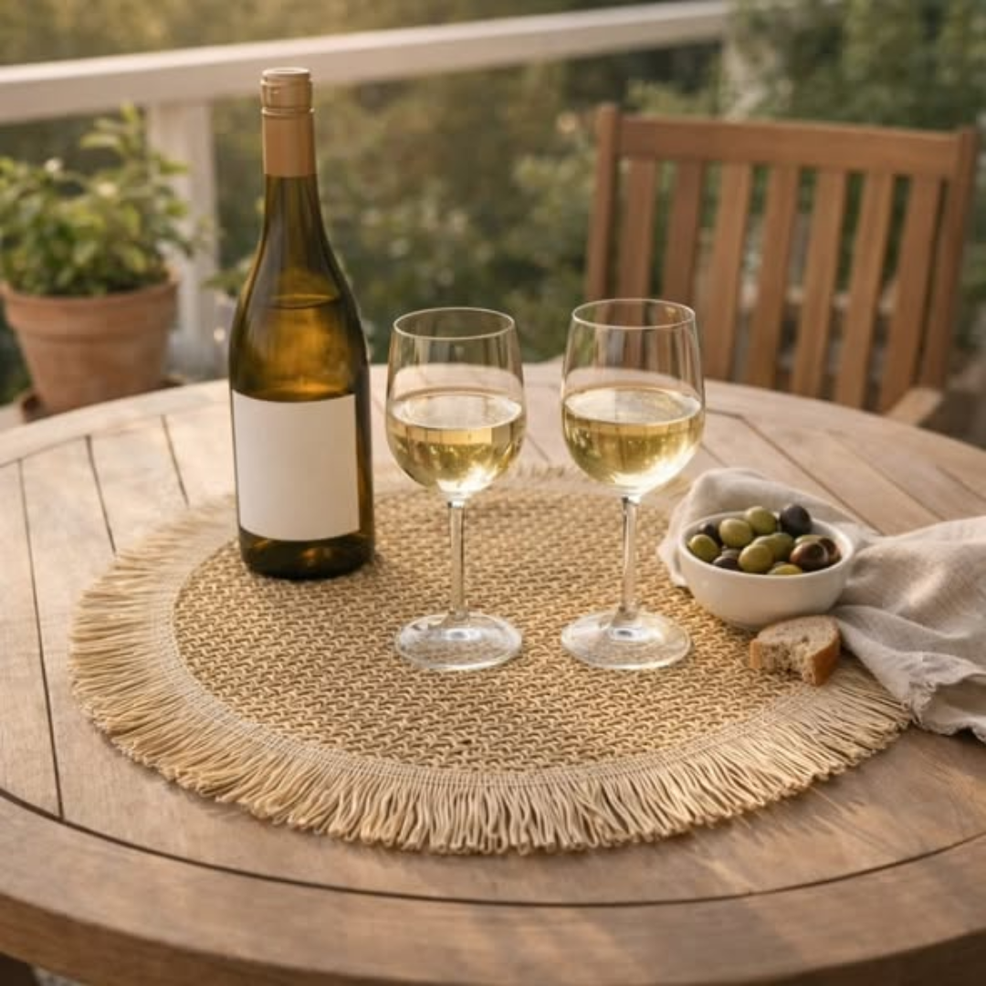6PCS Round Jute Table Mat