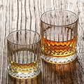 6 Pcs Stripped Crystal Whiskey Glasses