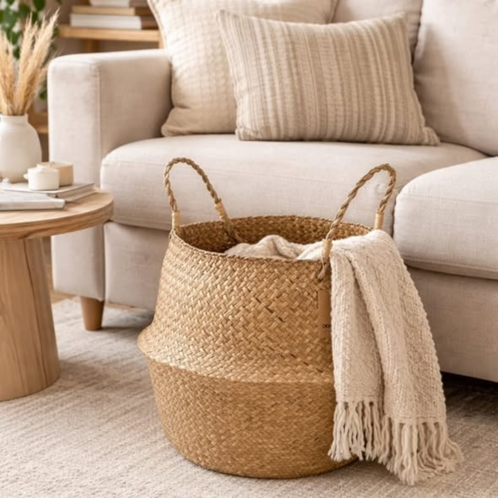 Seagrass Rattan Storage Basket