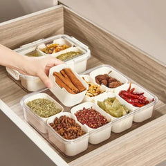Airtight 4 grid food preparation box