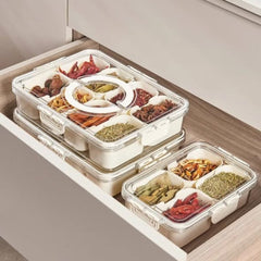 Airtight 4 grid food preparation box