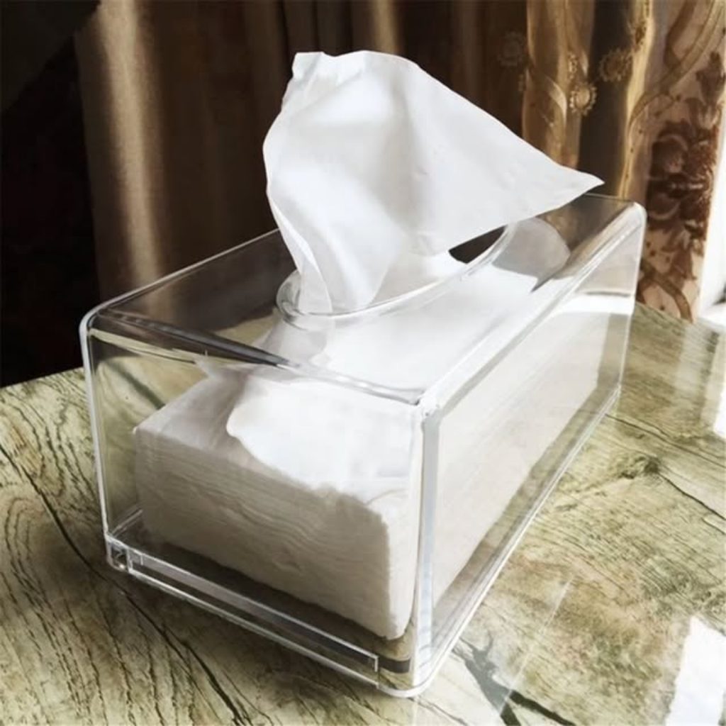 Clear Acrylic Tissue Box / Serviette Holder