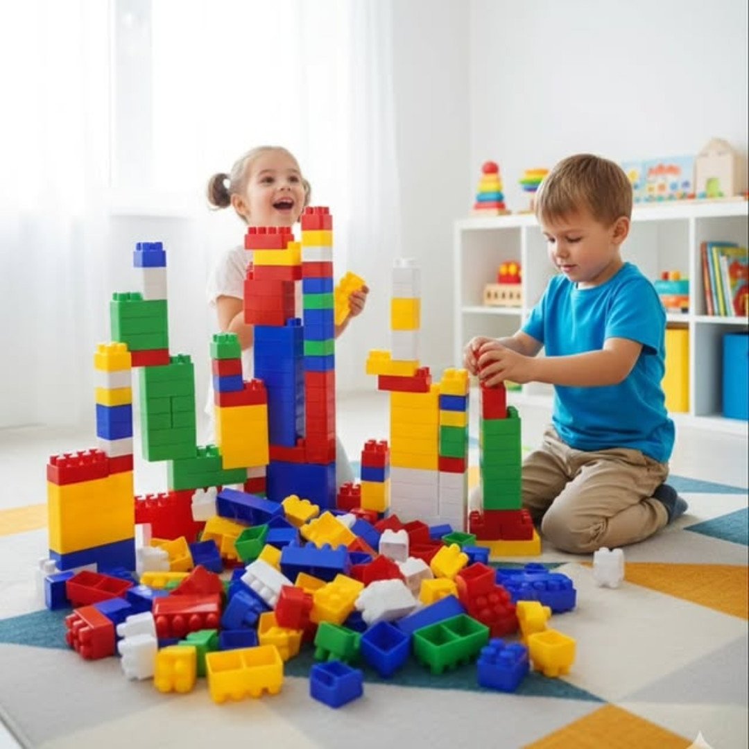Kids playing blocks