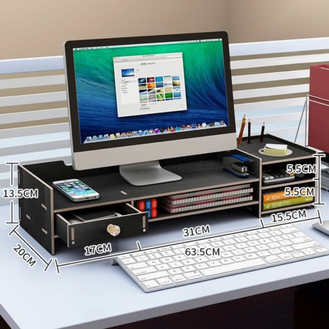 Bamboo Monitor Stand Riser