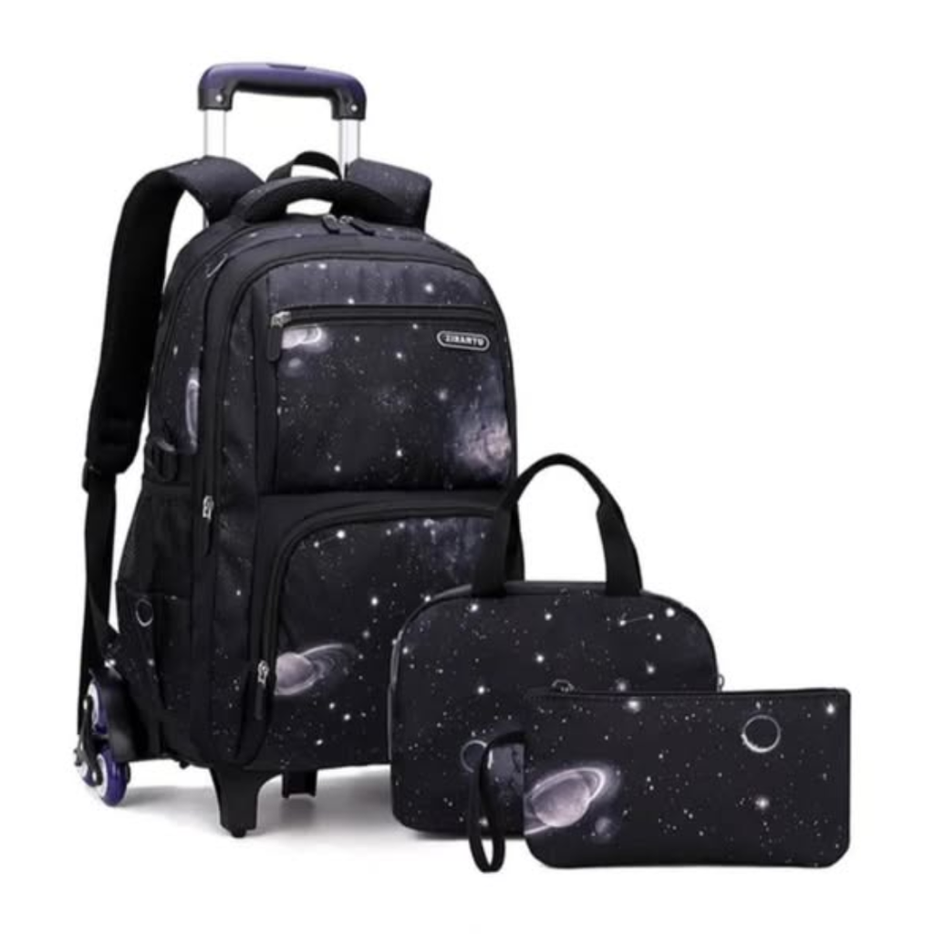 3 Wheel Rolling Trolley School Bag