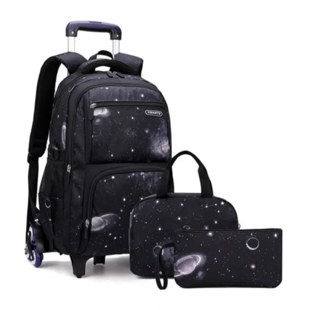 3 Wheel Rolling Trolley School Bag